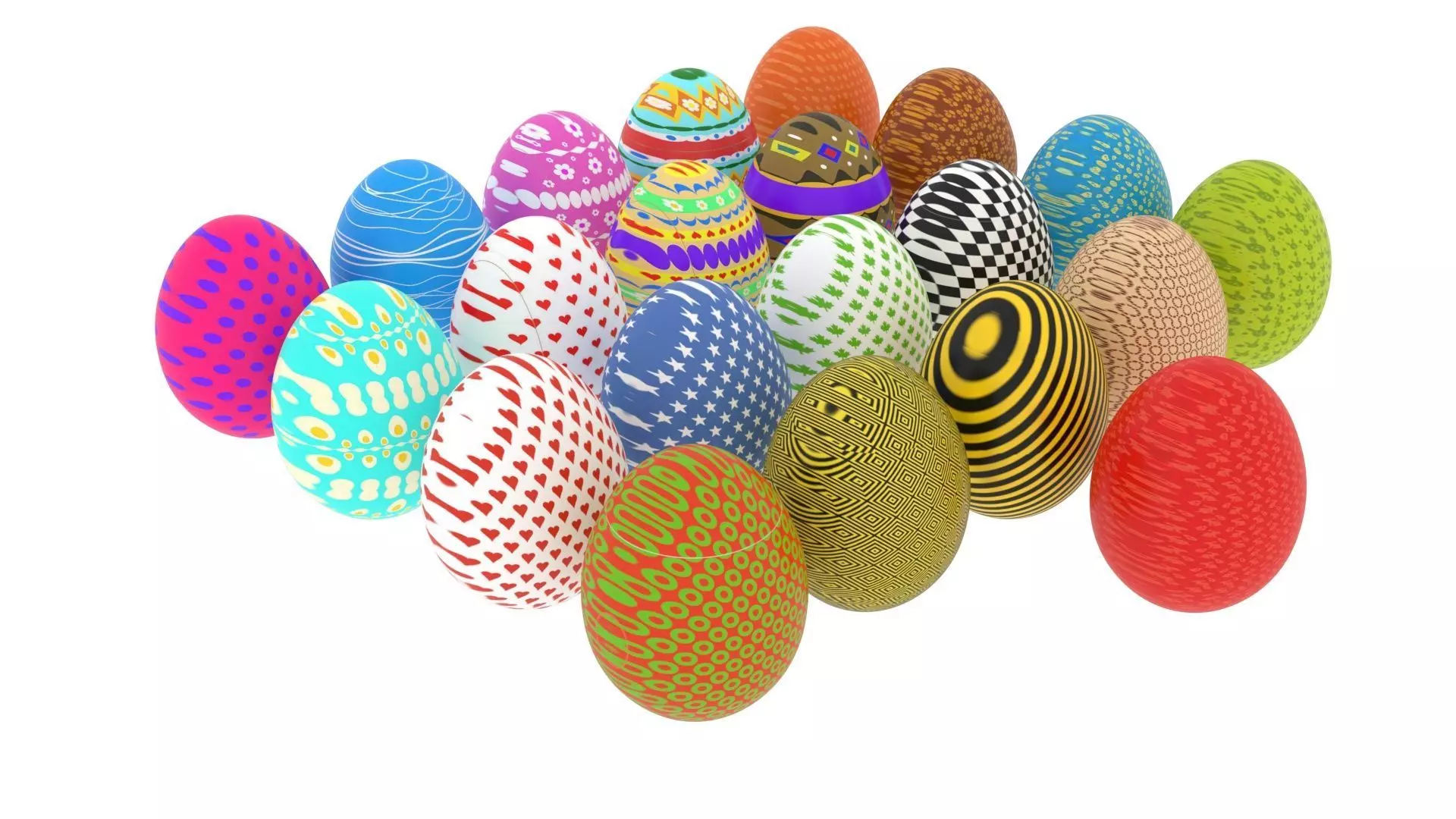 Easter Eggs Collection 3D model_0