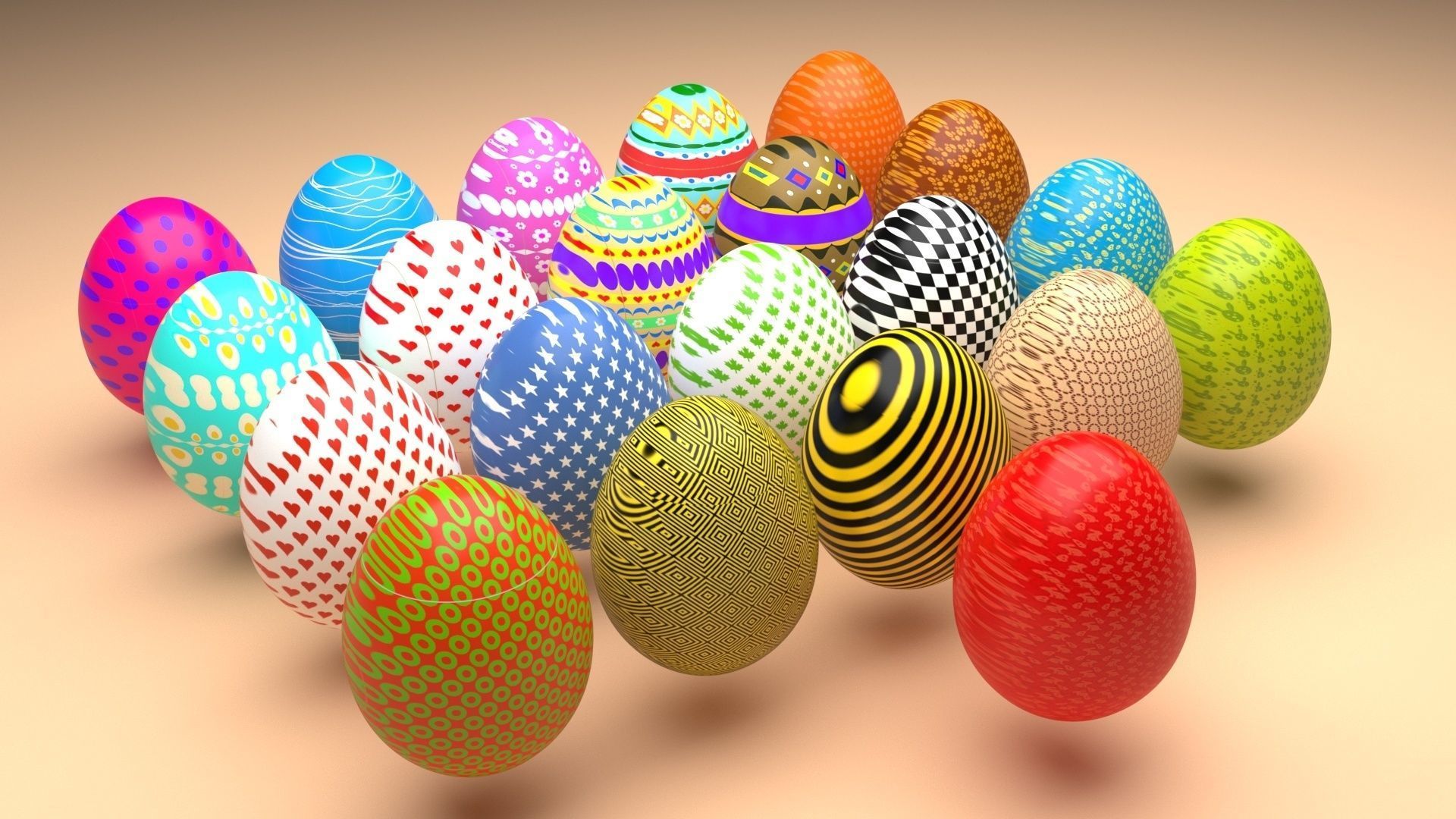 Easter Eggs Collection 3D model_27