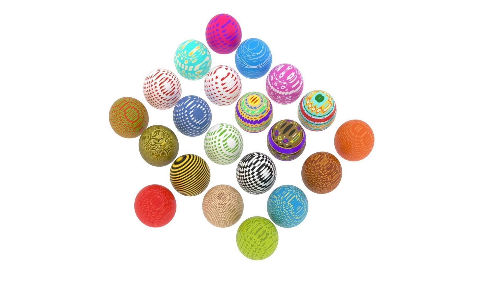 Easter Eggs Collection 3D model_1