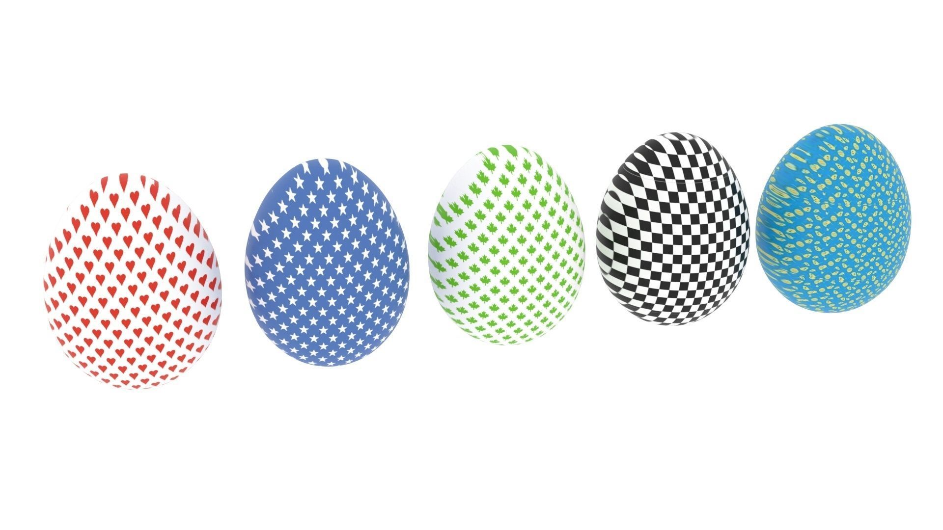 Easter Eggs Collection 3D model_9