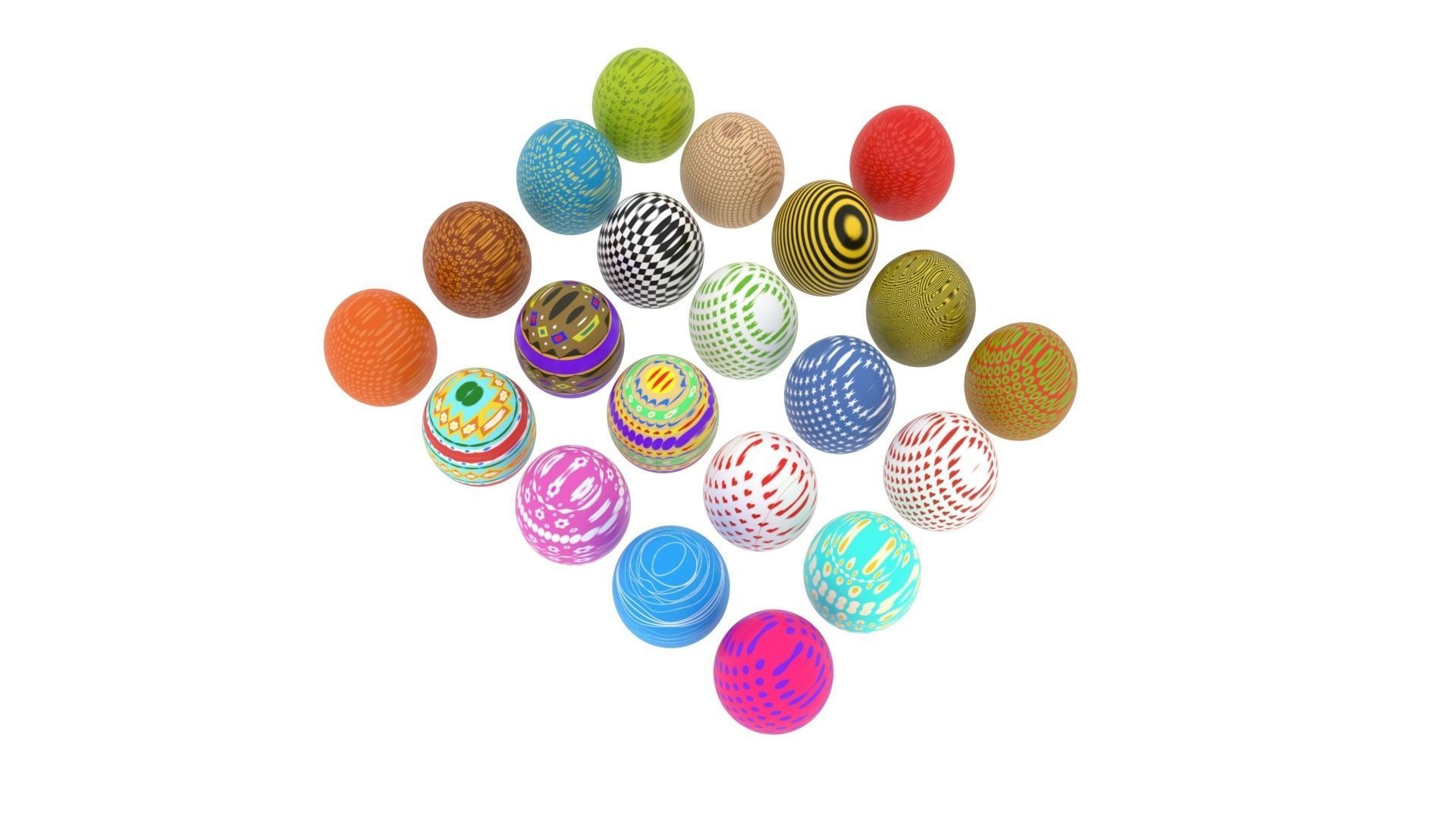 Easter Eggs Collection 3D model_3