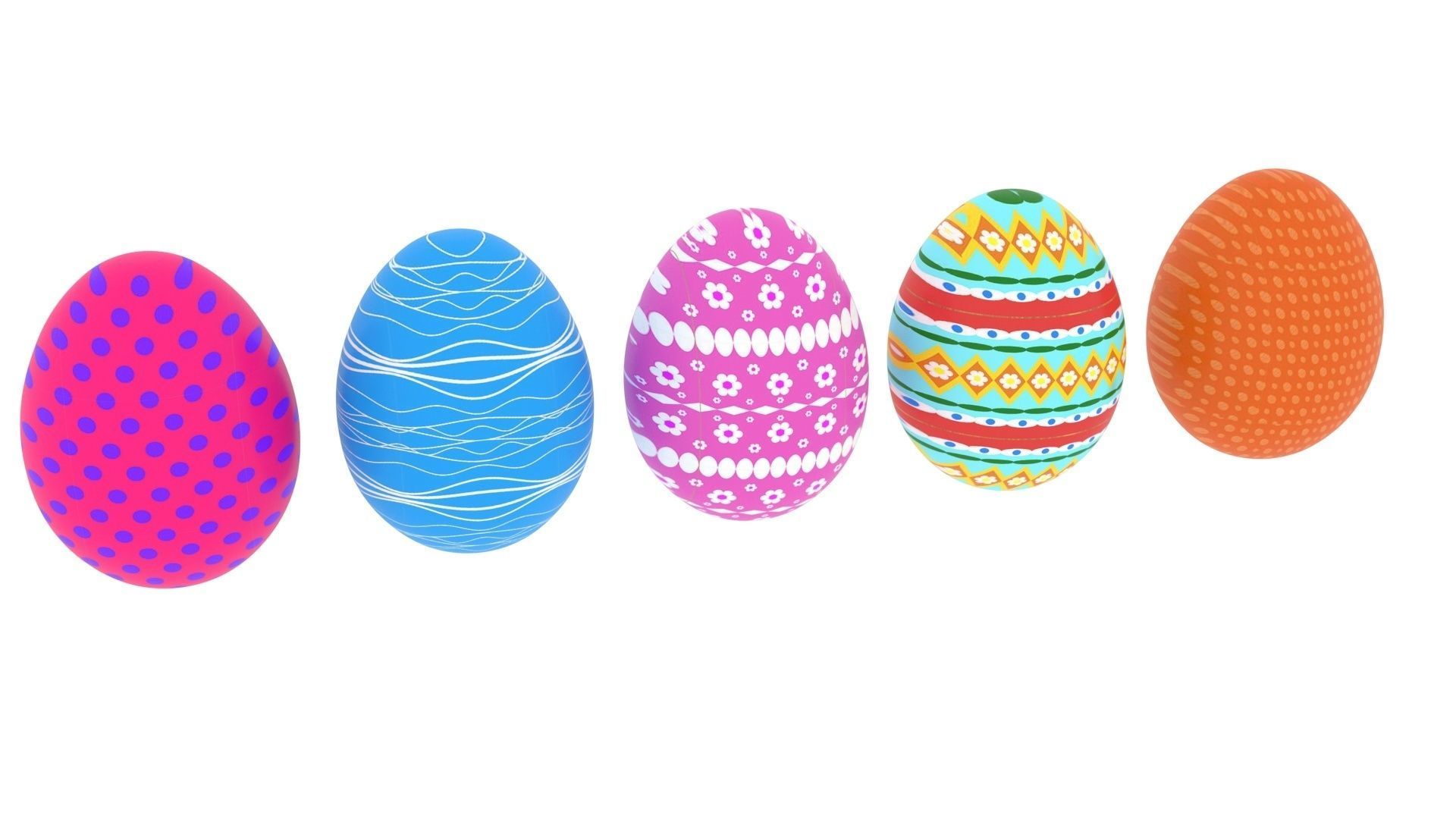 Easter Eggs Collection 3D model_5