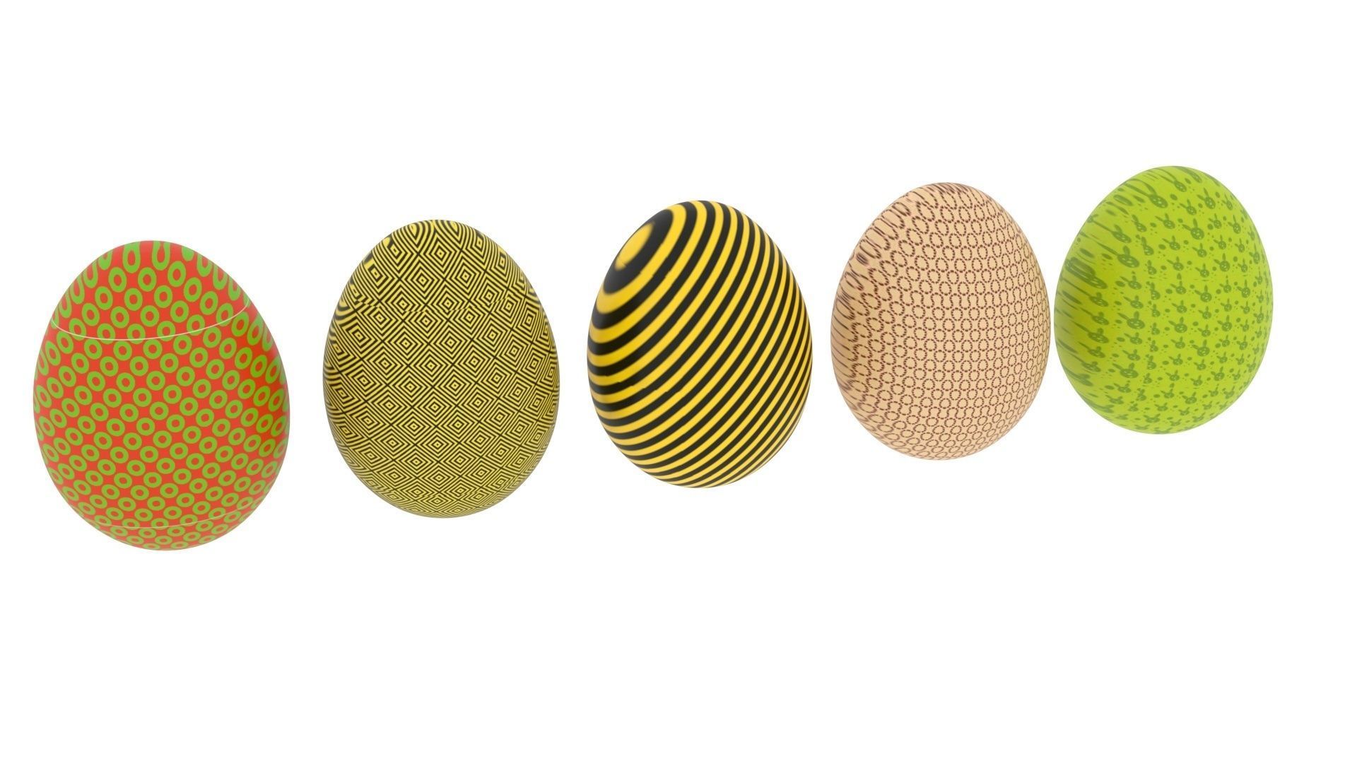 Easter Eggs Collection 3D model_11