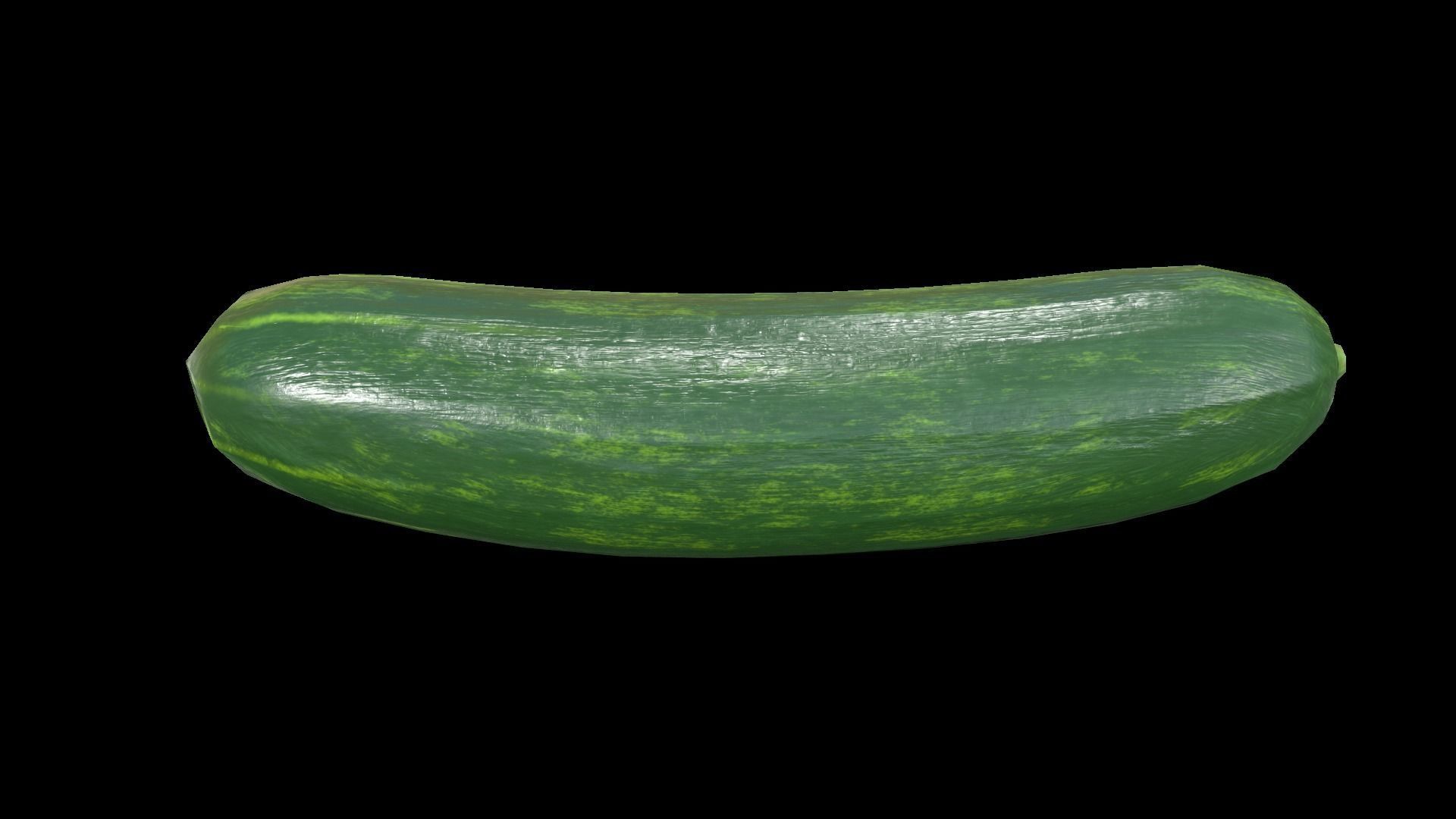 Cucumber Low-poly 3D model_3