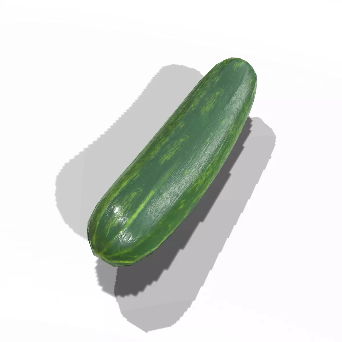 Cucumber Low-poly 3D model_0