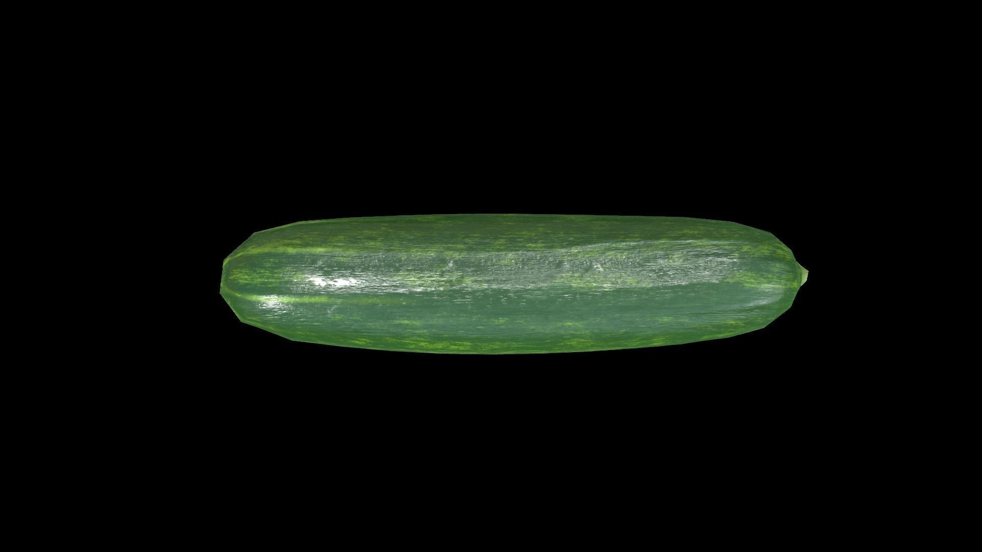 Cucumber Low-poly 3D model_5