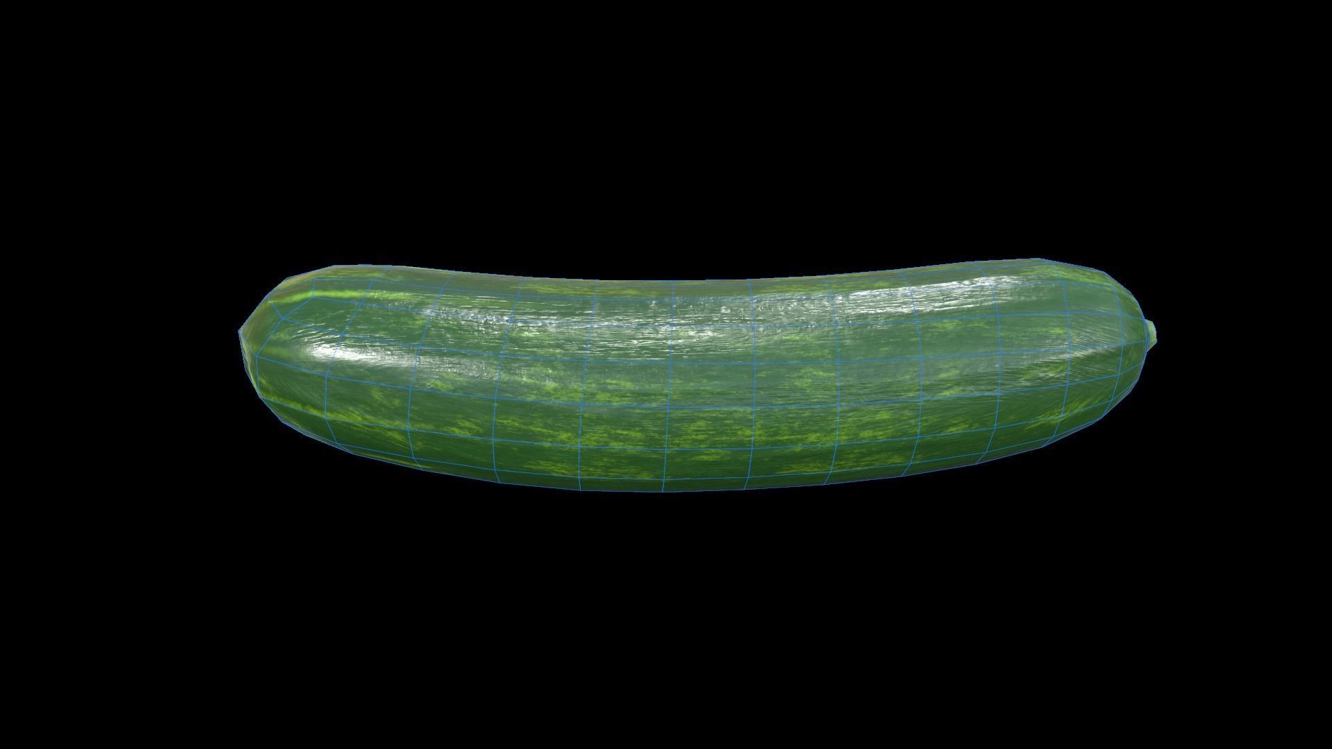 Cucumber Low-poly 3D model_10