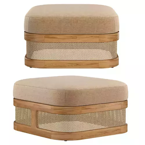 TRIESTE TEAK OTTOMAN 3D model