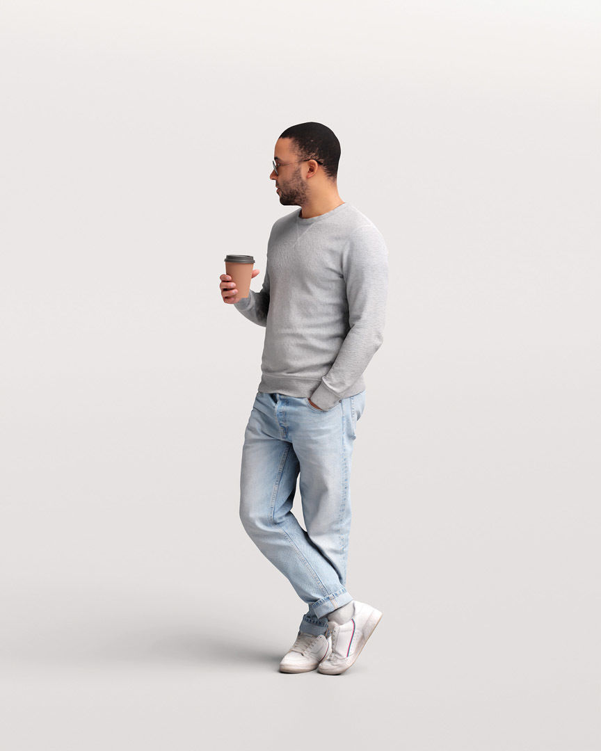 Humano Standing Man 2202-09 3D model_5