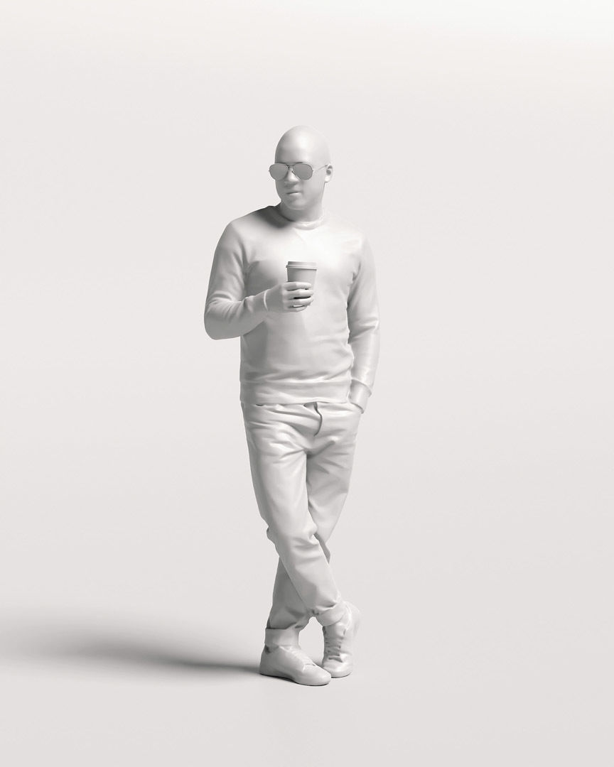 Humano Standing Man 2202-09 3D model_12
