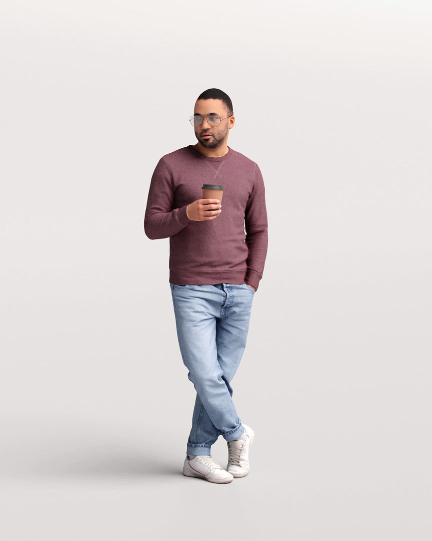 Humano Standing Man 2202-09 3D model_9