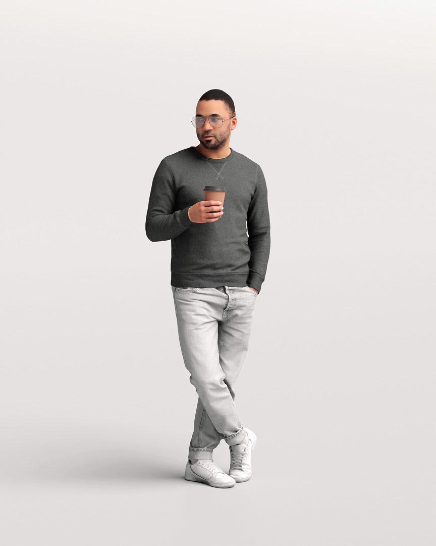 Humano Standing Man 2202-09 3D model_10