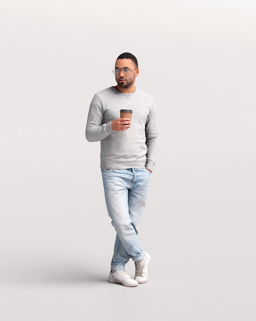 Humano Standing Man 2202-09 3D model_1