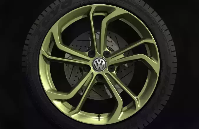 Golf TCR - Wheels - Game Ready - Fully Textured with Materials