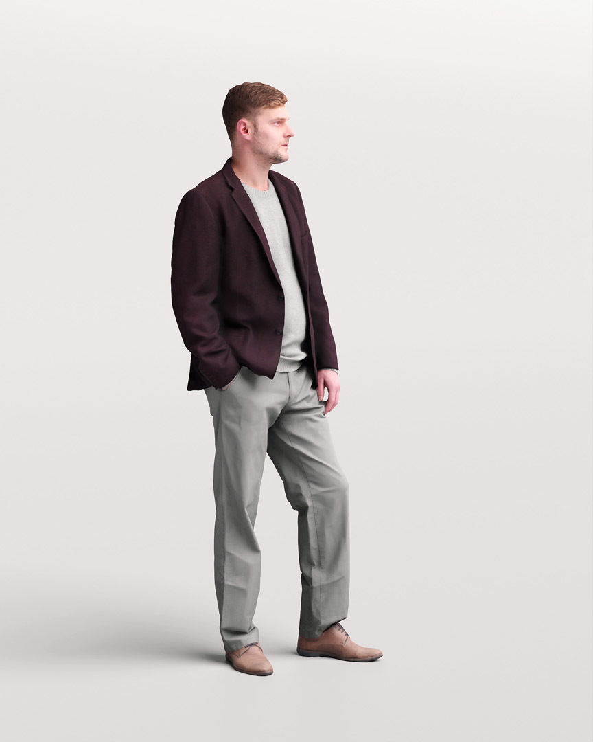 Humano Standing Man 2202-08 3D model_2