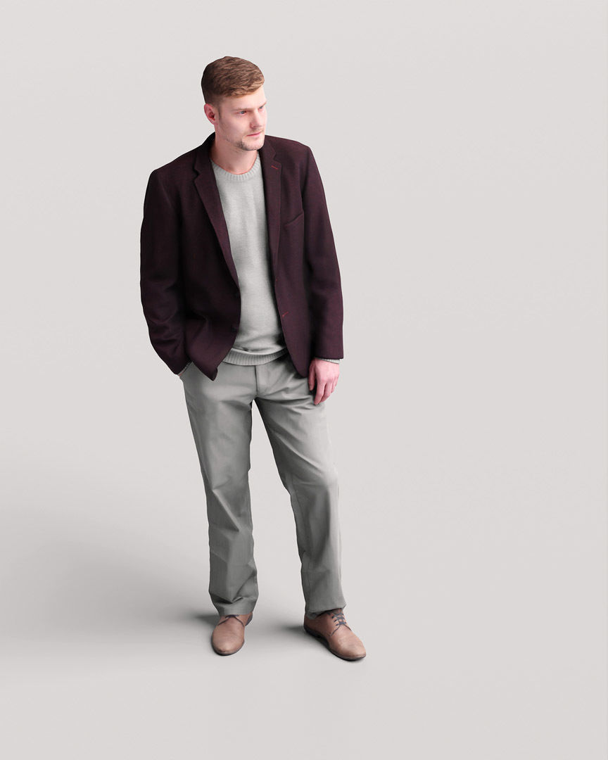 Humano Standing Man 2202-08 3D model_8