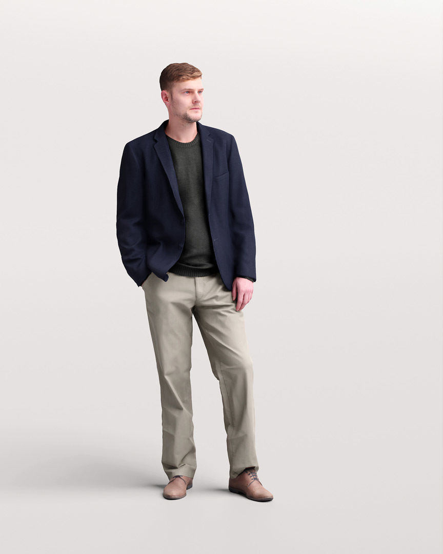 Humano Standing Man 2202-08 3D model_9