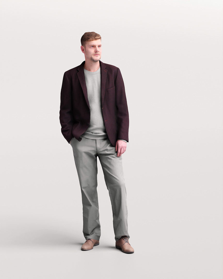 Humano Standing Man 2202-08 3D model_3