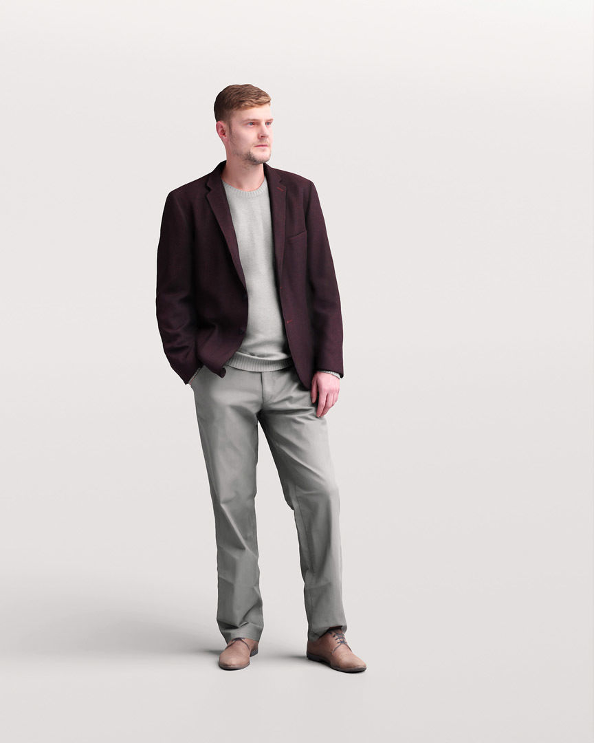 Humano Standing Man 2202-08 3D model_1