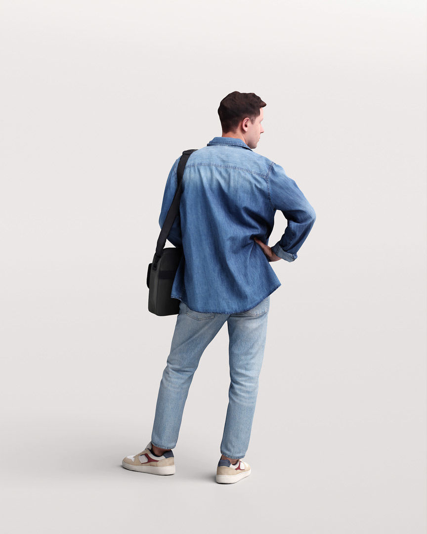 Humano Standing Man 2202-07 3D model_4