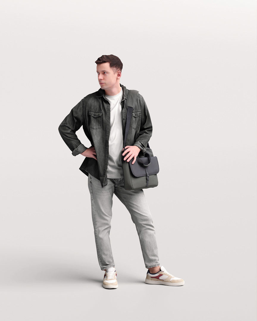 Humano Standing Man 2202-07 3D model_9