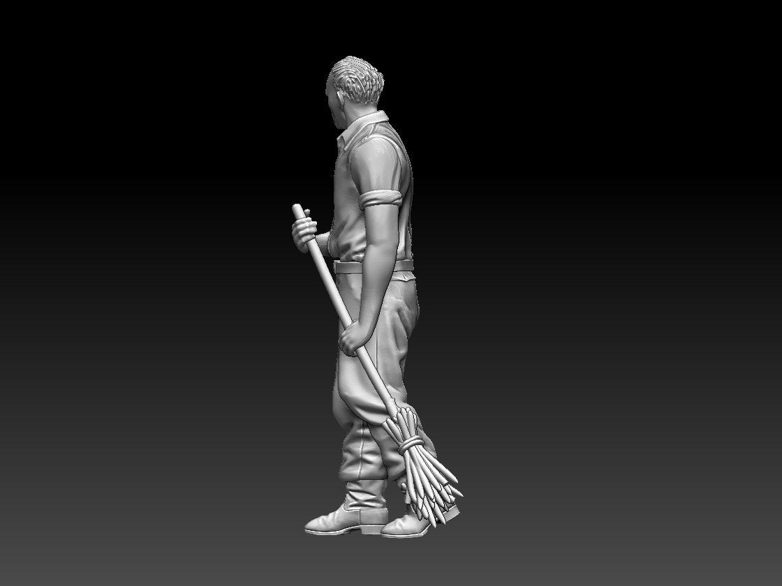 worker 3D print model_7