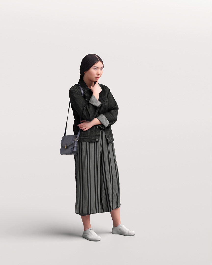 Humano Standing Woman 2202-06 3D model_2