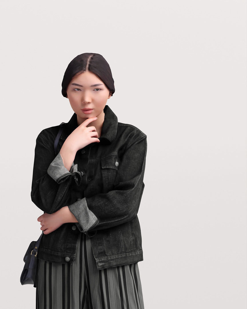 Humano Standing Woman 2202-06 3D model_6