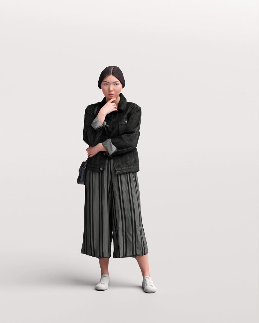 Humano Standing Woman 2202-06 3D model_3