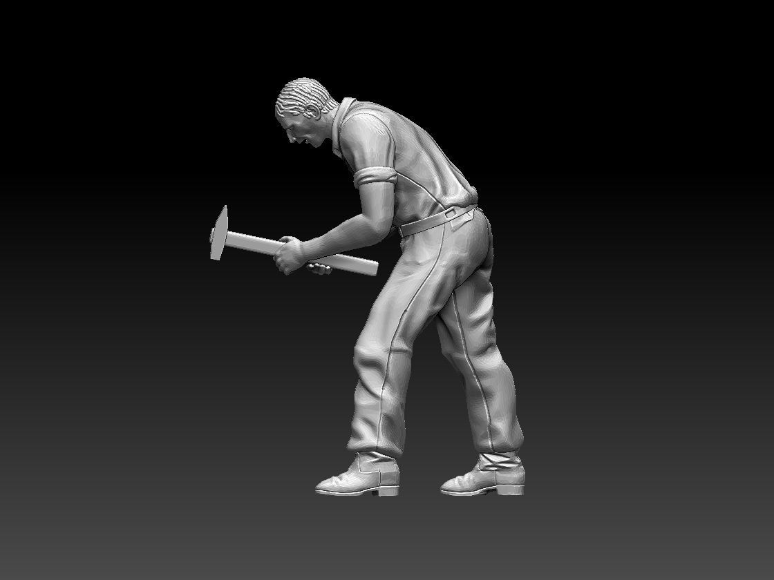 worker 3D print model_18