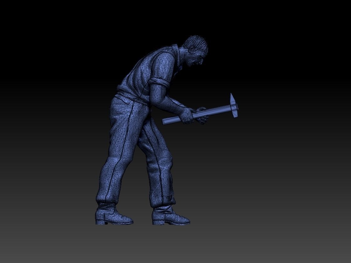 worker 3D print model_19