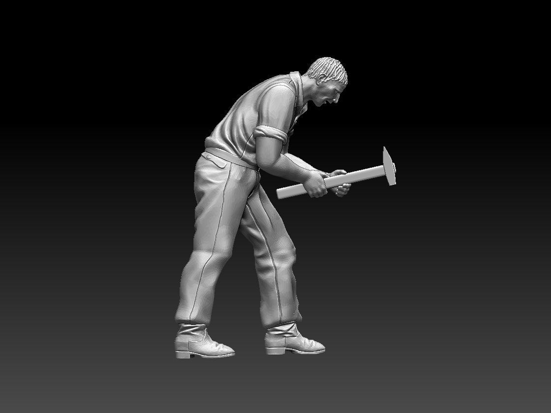 worker 3D print model_38