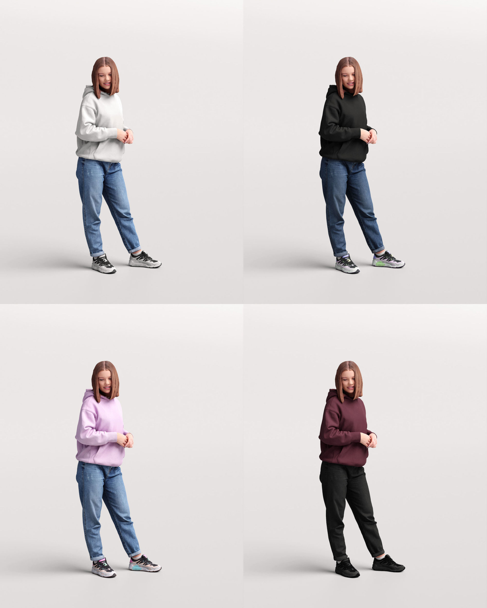 Humano Standing Woman 2202-05 3D model_15