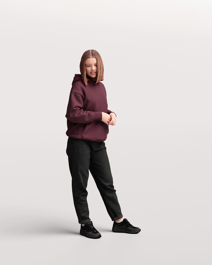 Humano Standing Woman 2202-05 3D model_12