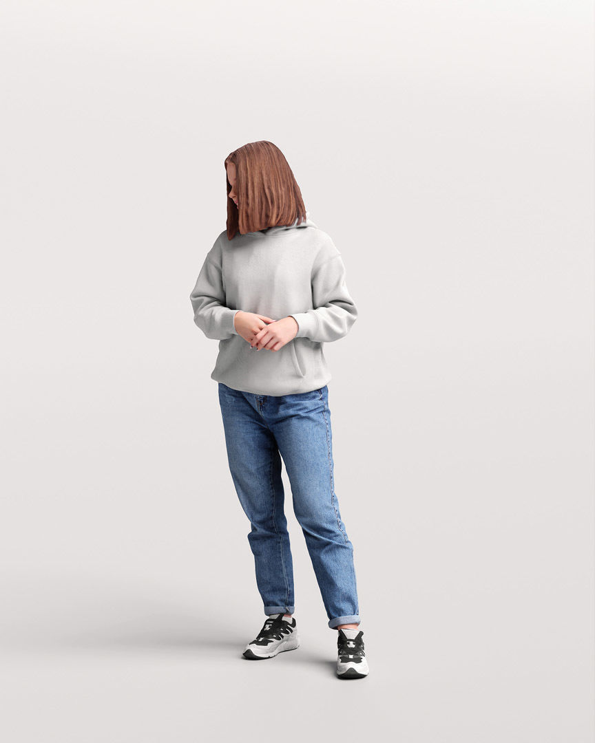 Humano Standing Woman 2202-05 3D model_5