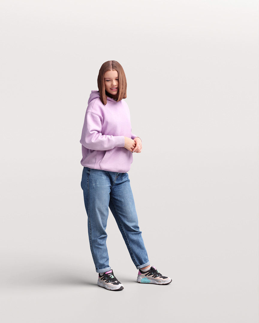 Humano Standing Woman 2202-05 3D model_10