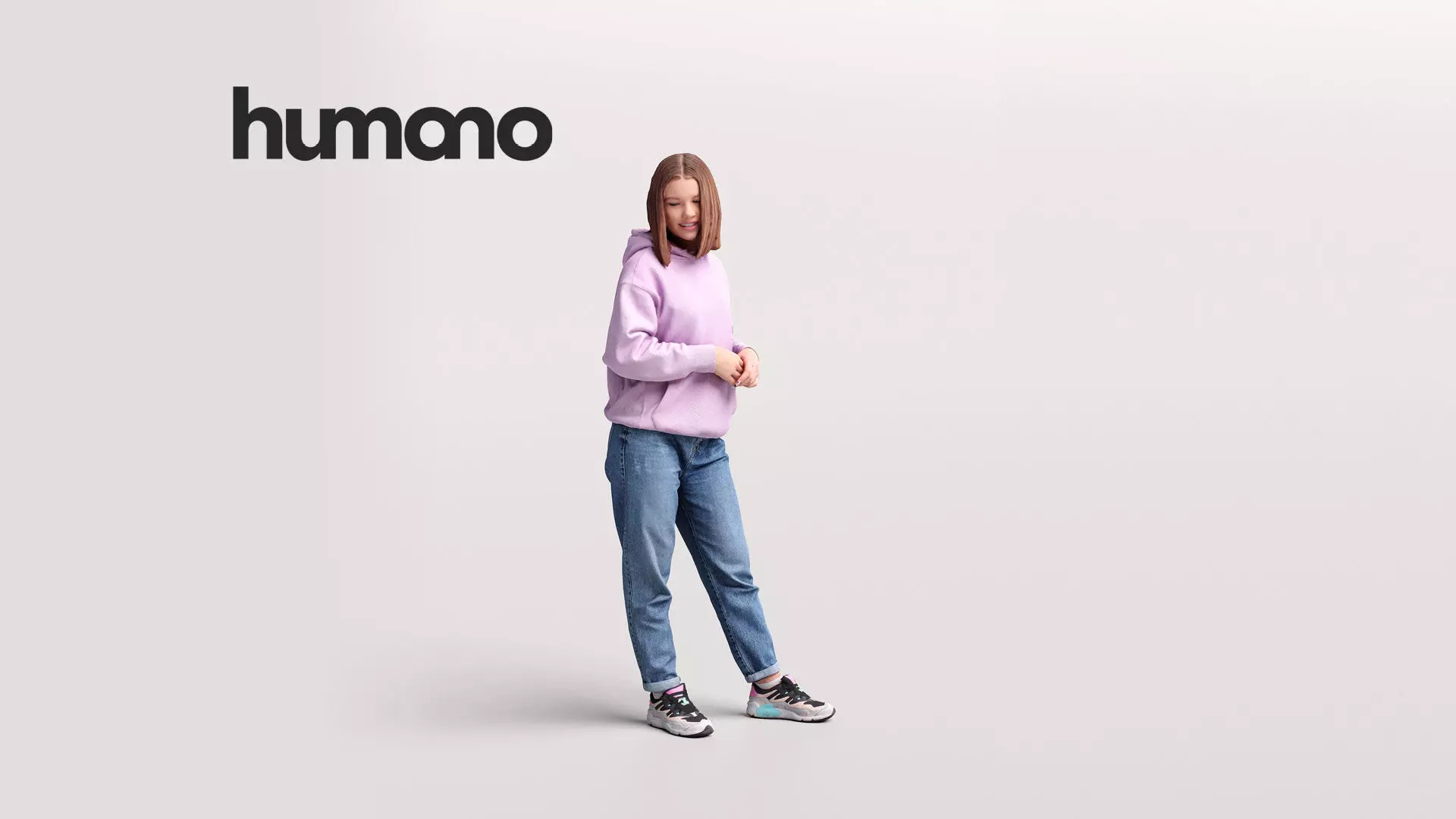 Humano Standing Woman 2202-05 3D model_0