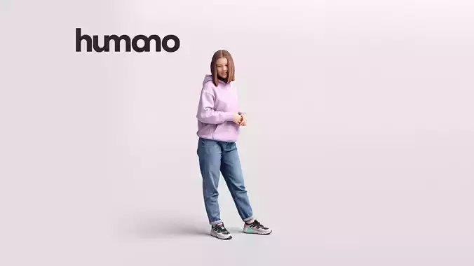 Humano Standing Woman 2202-05 3D model