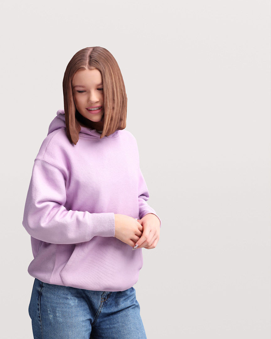 Humano Standing Woman 2202-05 3D model_11