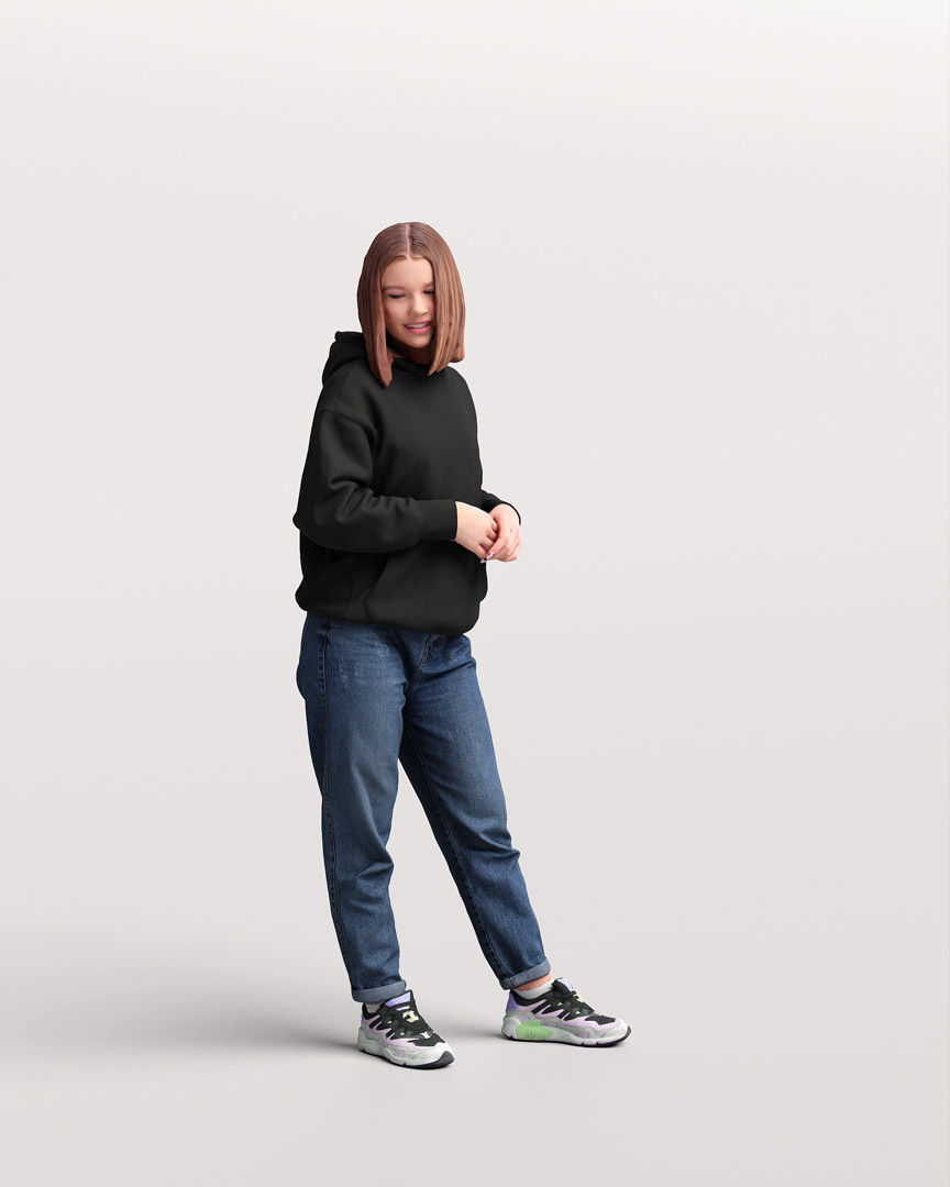 Humano Standing Woman 2202-05 3D model_8