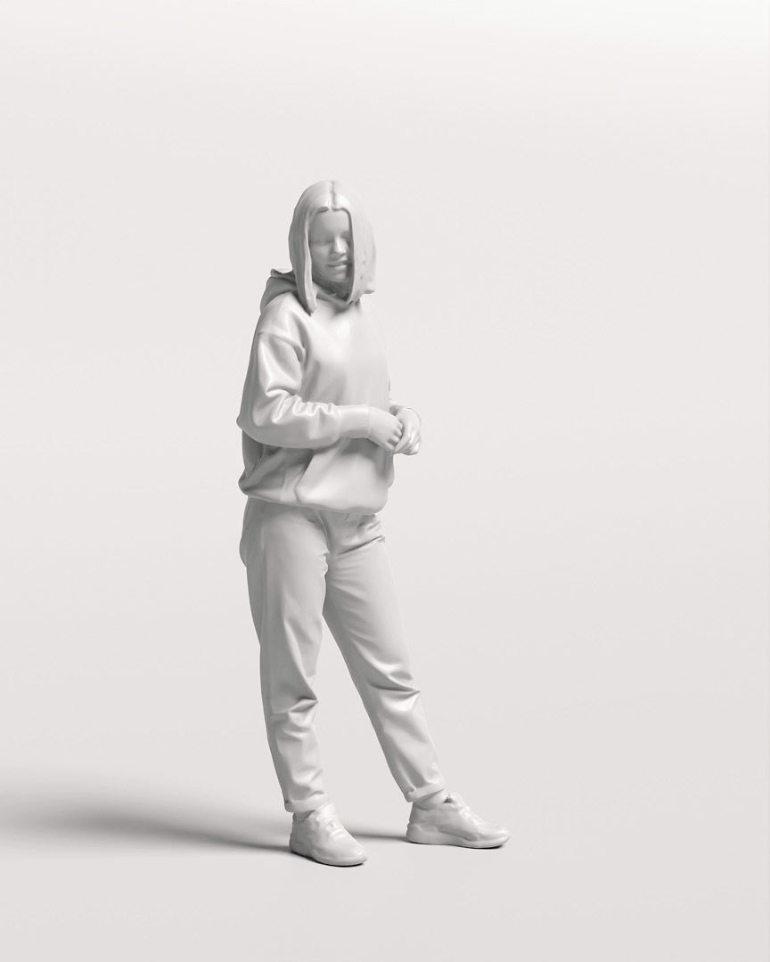 Humano Standing Woman 2202-05 3D model_14