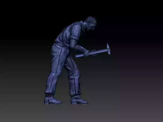 worker 3D print model
