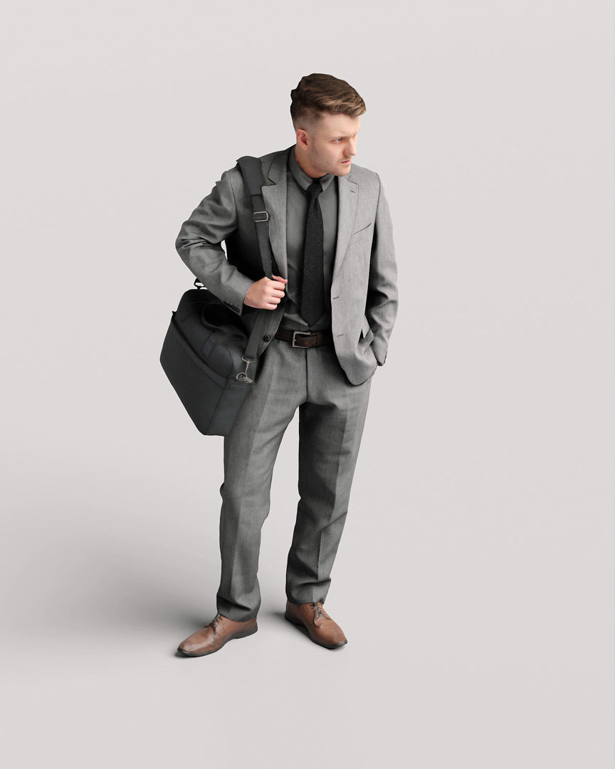  Humano Standing Man 2202-02 3D model_8