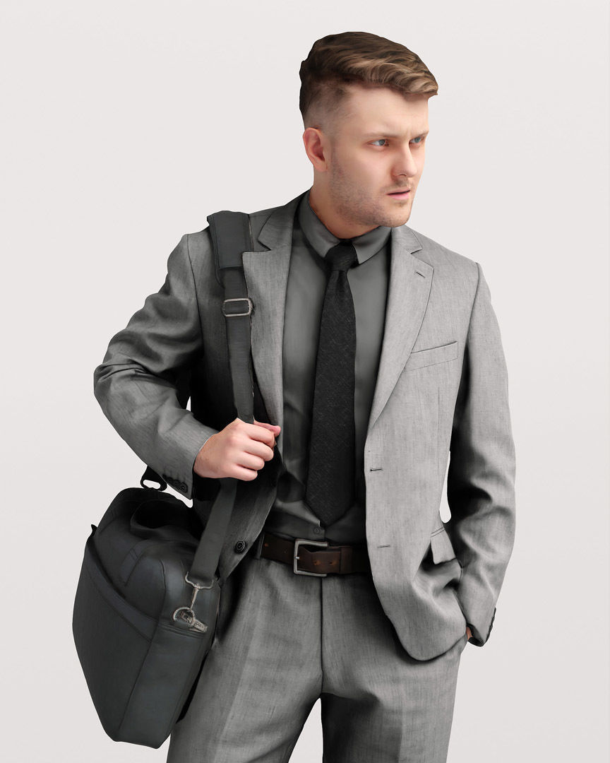  Humano Standing Man 2202-02 3D model_6