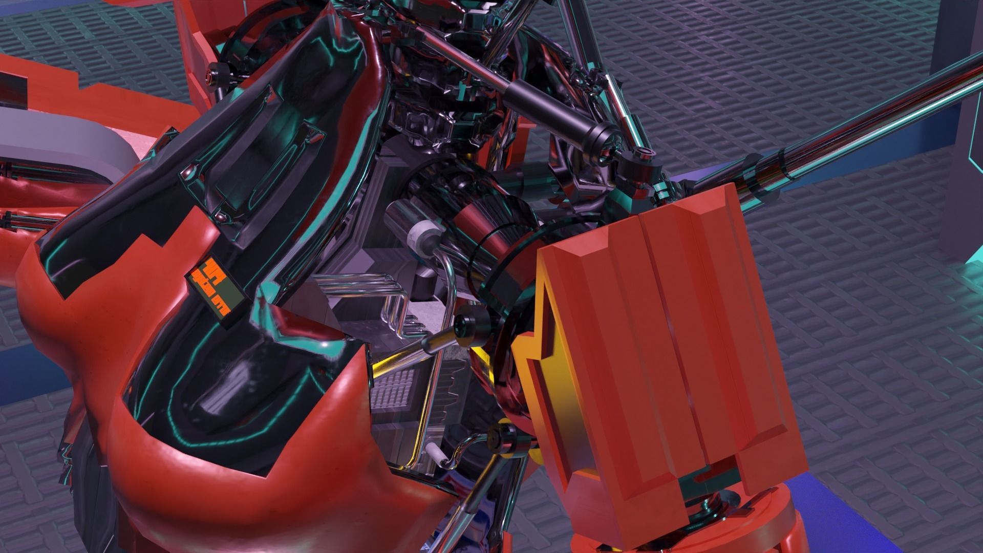 Mechanical Chainsaw Man Girl Version 1 Low-poly 3D model_4