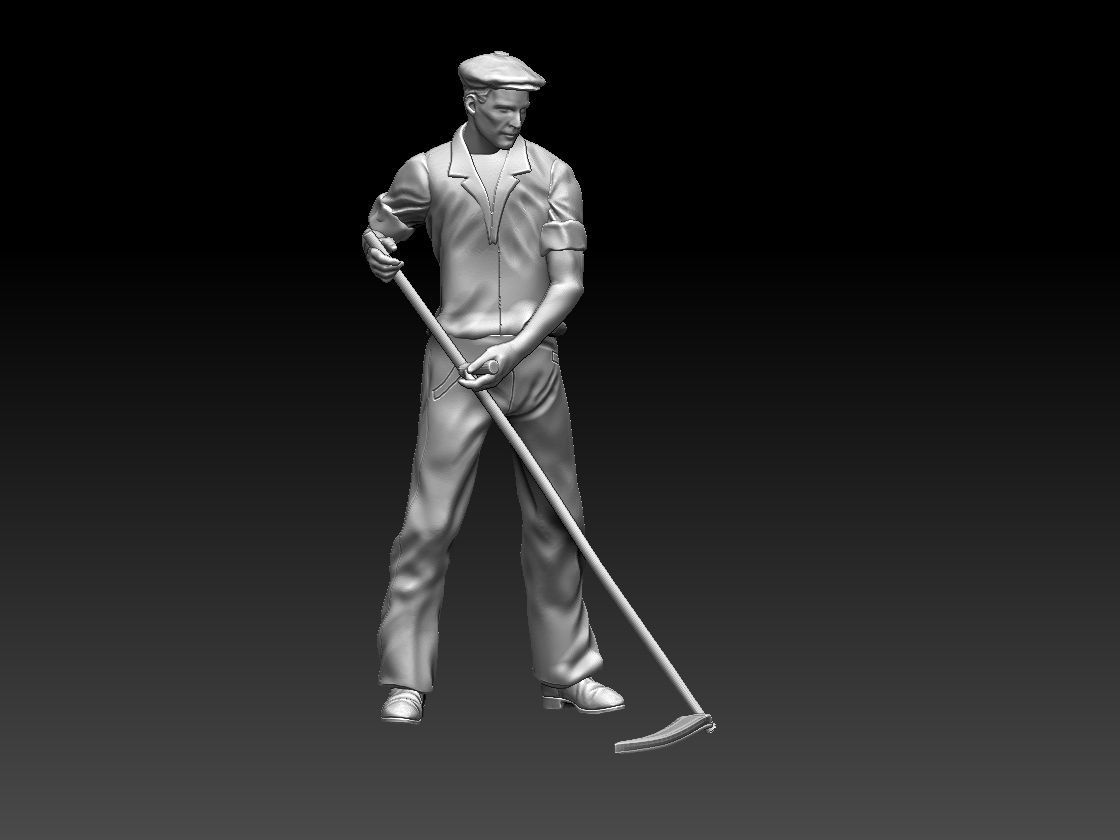 worker 3D print model_14