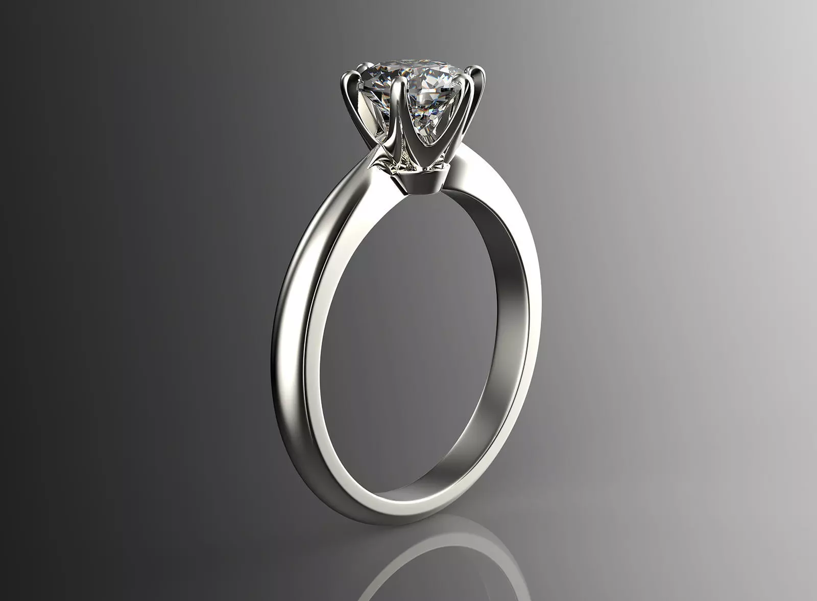 Engagement diamond ring set 0068 V1 3D print model