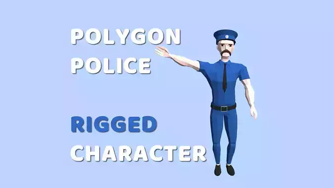 POLYGON Police - LOWPOLY Police - Lowpoly Character