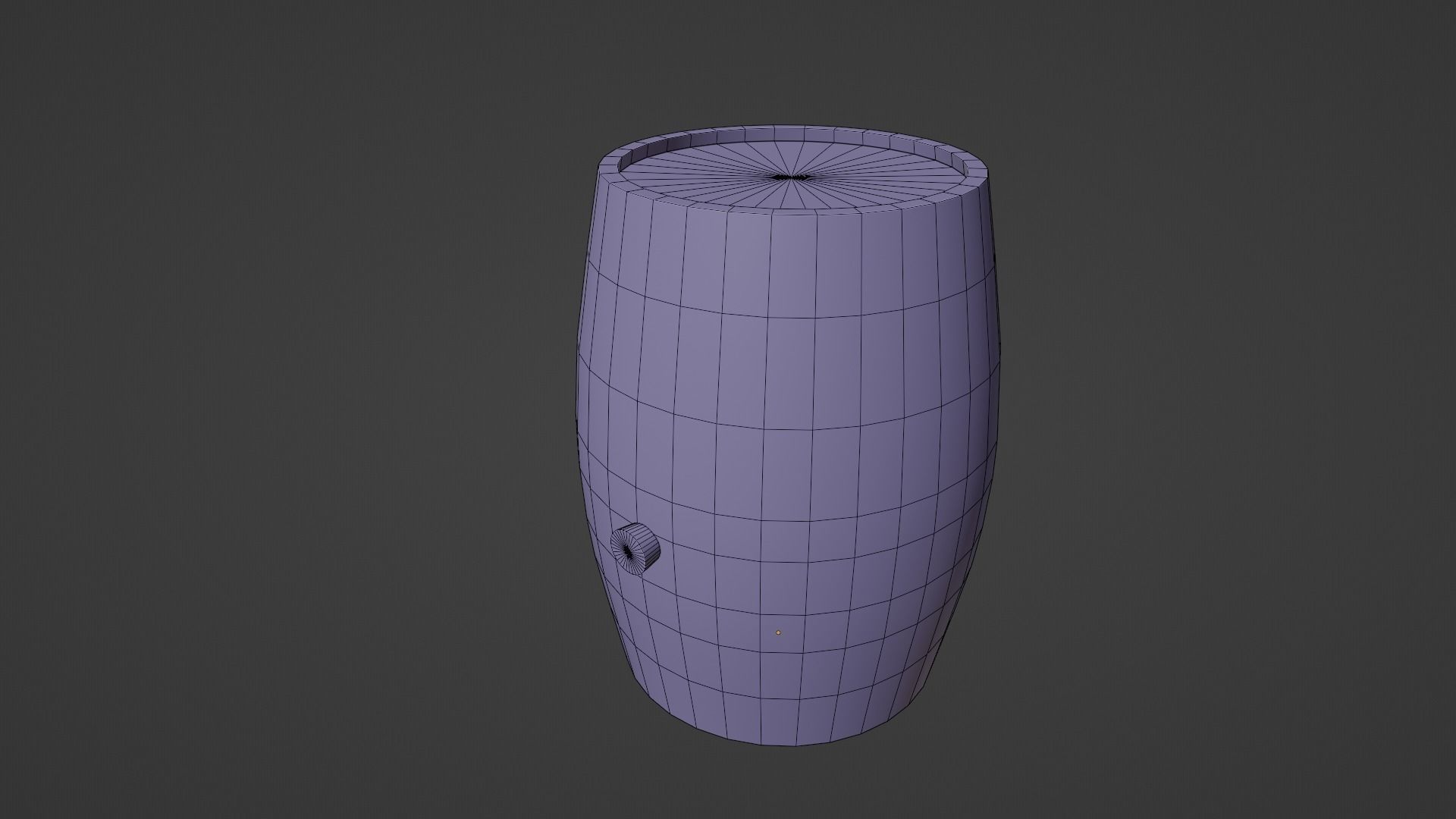 Barrel Low-poly 3D model_4