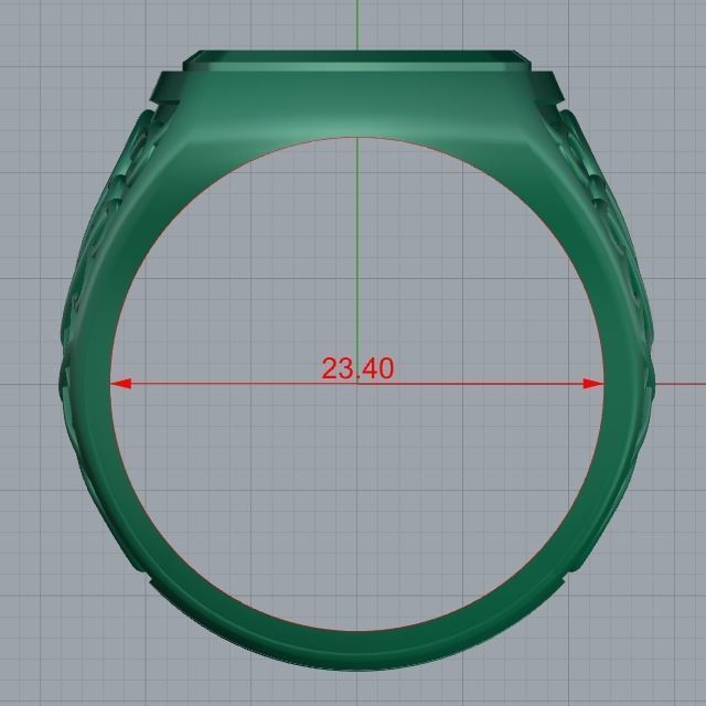 Signet with onyx insert 3D print model_6